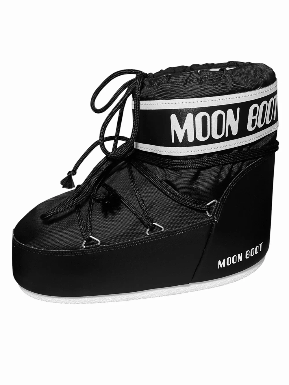 Moon Boot Icon Low Black Nylon Boots Snow Boot Womens Size 10 10.5 EU 42 43 NEW